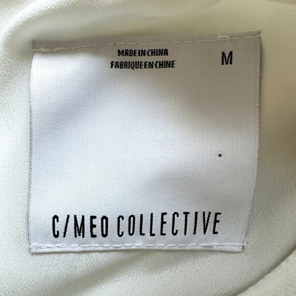 C/MEO Collective Fading Hearts Midi Dress Size M Cream White - Picture 7 of 12